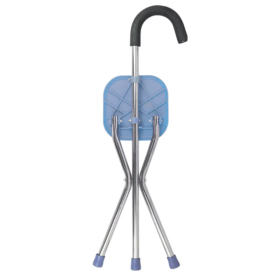 Трость-стул складная 3-х ногая, L трости-850 мм WMC TOOLS WMC-3L(голубой)