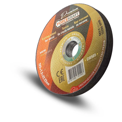 Круг отрезной по металлу 125x1,2x22,2 мм, 10 шт ForceKraft FK-CW505 PREMIUM[10шт к-т]