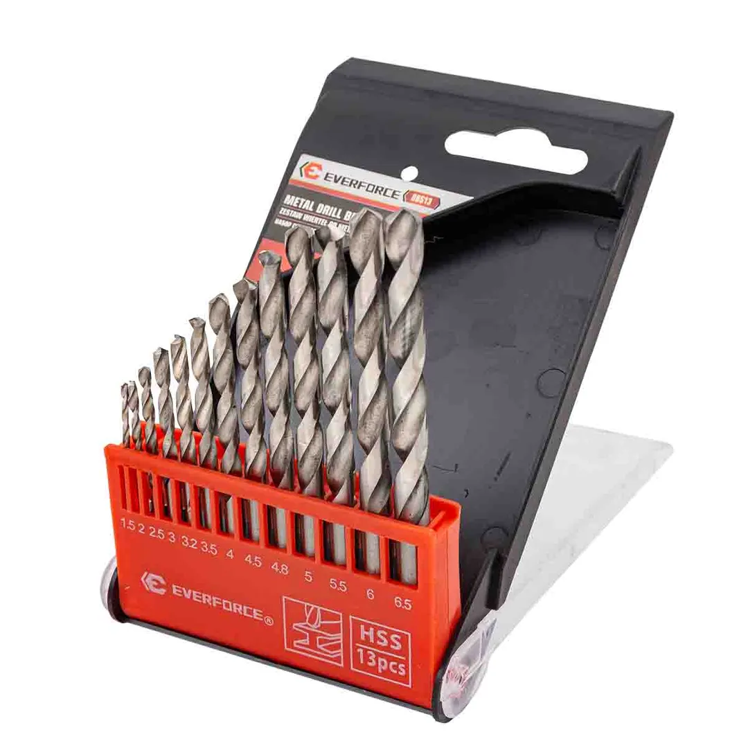 Набор сверл по металлу 13 пр, 1.5-6.5 мм EVERFORCE EF-DBS13