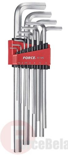 Набор 6-гр. ключей Force 5116XL экстрадлинных (1.5-12 мм) 11 пр.