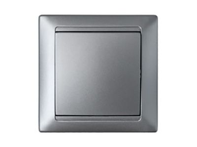 Выключатель 1 клав. (cкрытый, 10А) серебро, Стиль, Bylectrica С110-801сер