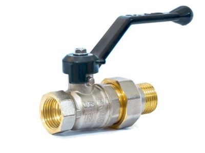 Кран шаровый 1" нар.-вн. ручка, со сгоном PN40, LD LD.47.307.25