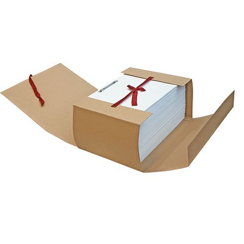 Папка-скоросшиватель с завязками, 120 мм, 4 завязки, крафт