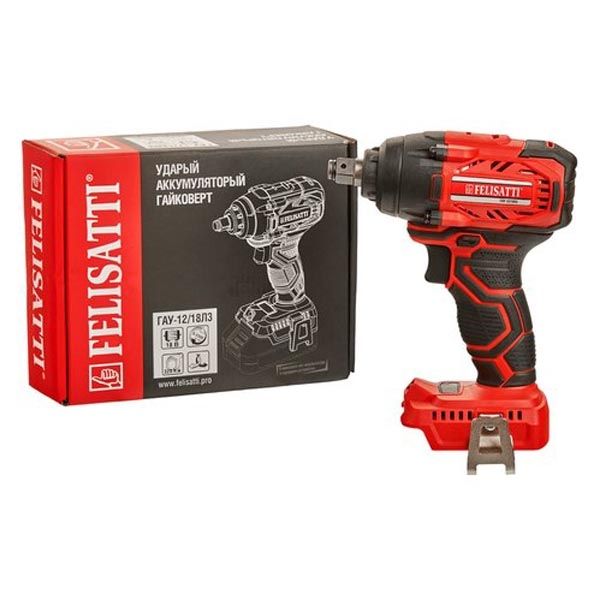 Гайковерт ручной электрический ударный аккумуляторный,2300 об/мин.,18 В.,320 Нм.,1/2", Li-ion, без АКБ и ЗУ Felisatti ГАУ-12/18Л3(Promo) Felisatti