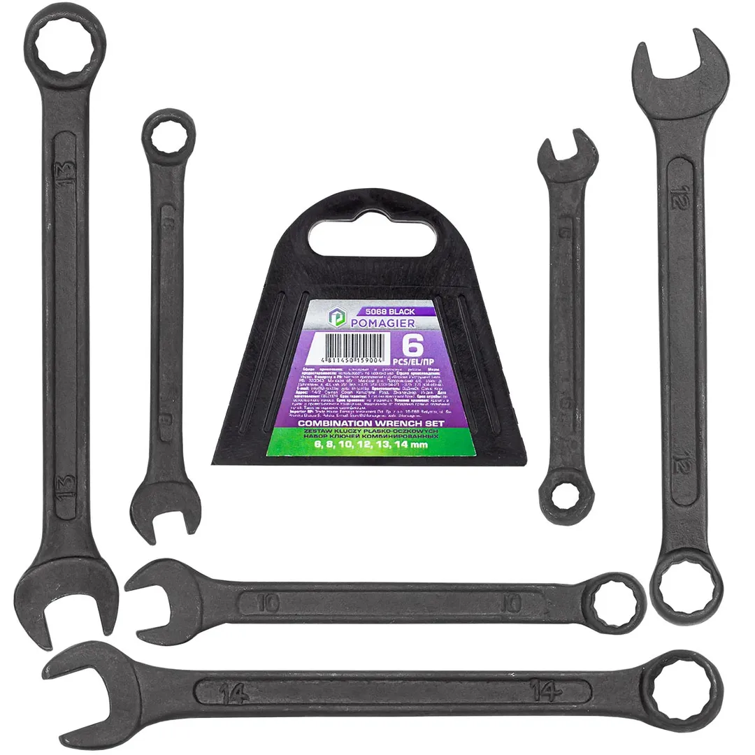 Набор ключей комбинированных 6-14 мм 6 пр POMAGIER POM-5068 Black