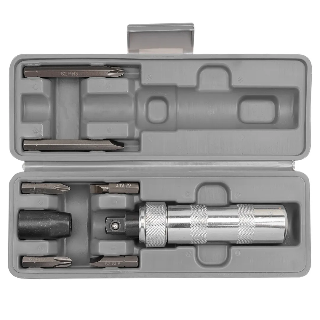 Отвертка ударная с набором бит PH, SL и адаптером 8 пр ILOforce IF-5064D