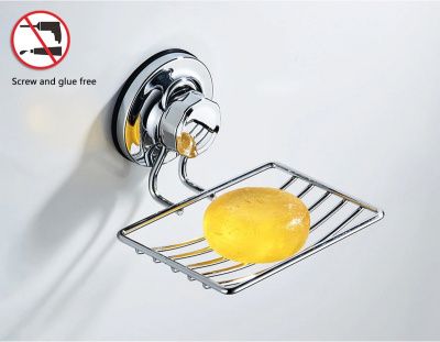 Мыльница на вакуумных присосках, пластик + сталь, хром Ledeme L3702-1