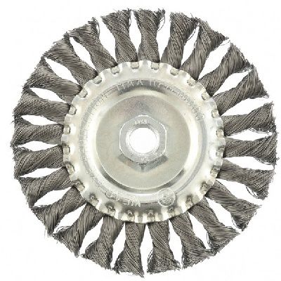 Щетка для УШМ 125 мм, М14, плоская, крученая проволока 0,35 мм Matrix 74633