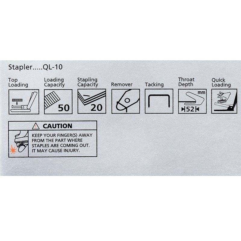 Скобосшиватель "QL 10", №10, 20 листов, ассорти