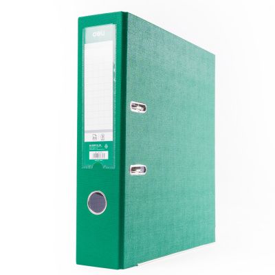 Папка-регистратор "Deli", А4, 75 мм, зеленый