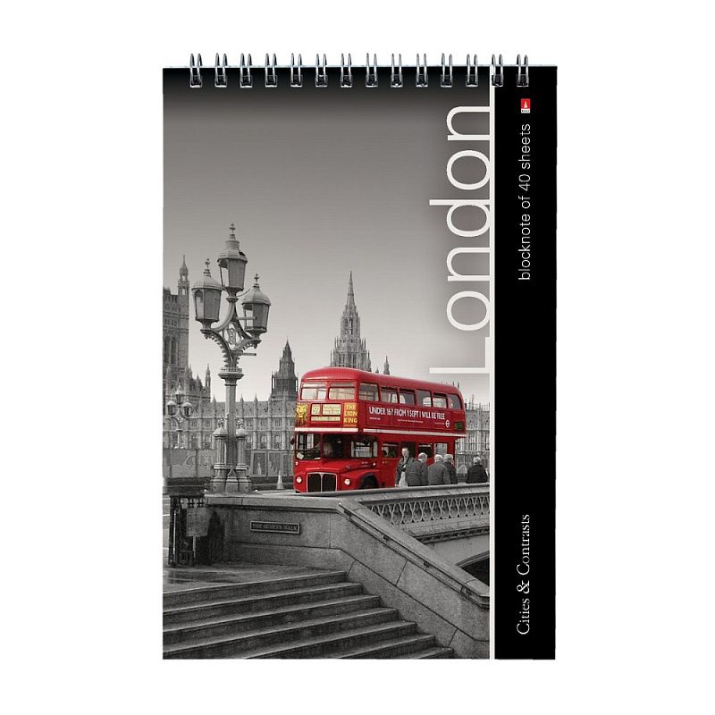 Блокнот "Города" , 40 листов , A5 , 127x202 мм , ассорти