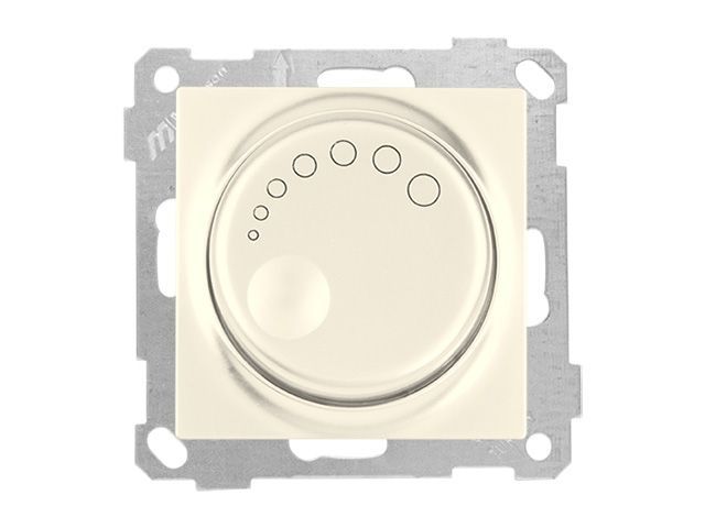 Выключатель поворотный, диммер, скрытый, без рамки, винт. зажим, 1000Вт, кремовый, DARIA, 220VAC, 100 - 1000VA, 50 Hz, IP20, Mutlusan 21004440202