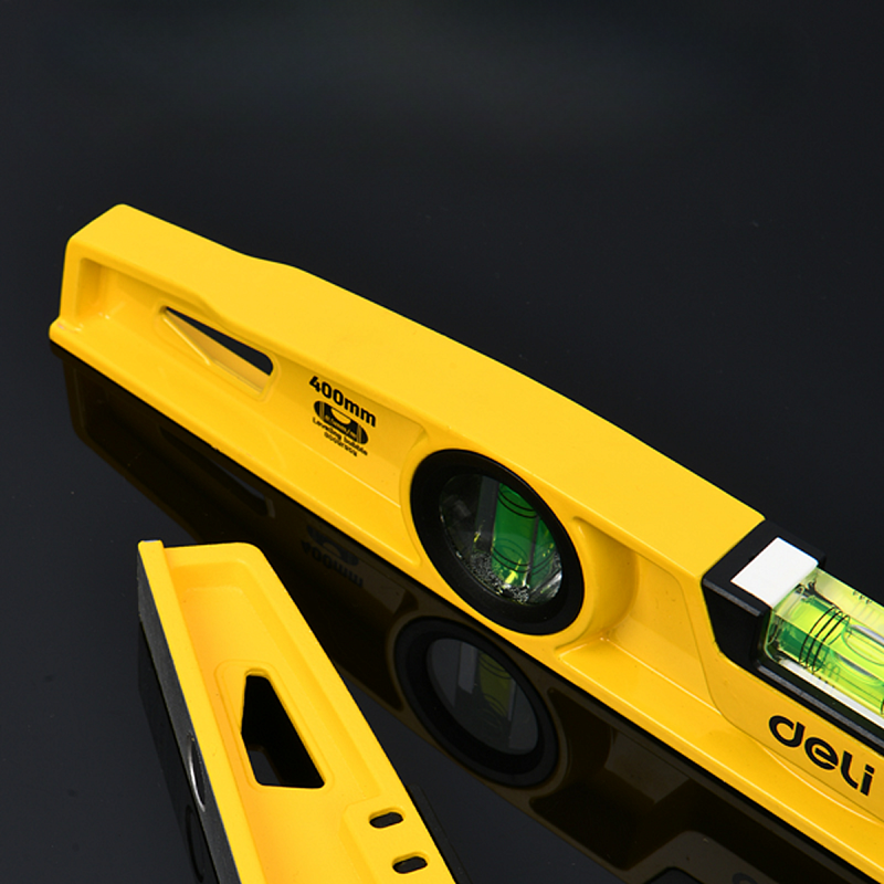 Уровень строительный  Deli YS EDL290400Q, литой, 400 мм, с двойным обзором, пузырьковый