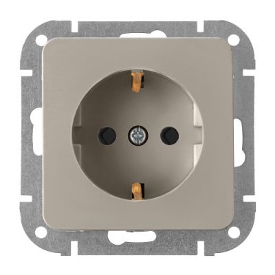 Розетка 1-ая (скрытая с/з) песочная Astrum Bylectrica РС16-1502 песочн