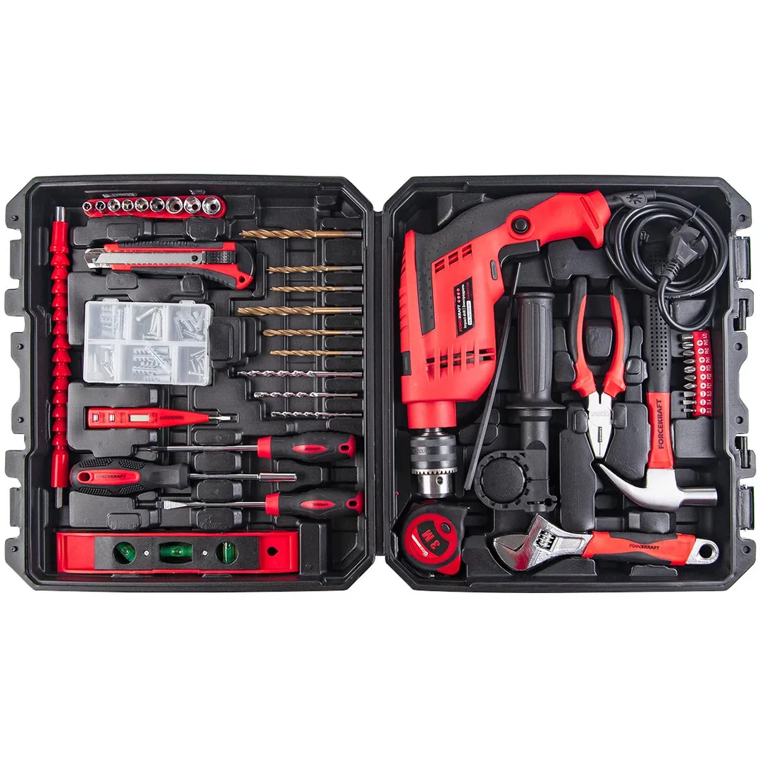 Набор инструментов с дрелью электрической 103 пр, 220V, 750W, 0-2900об/мин ForceKraft FK-20103