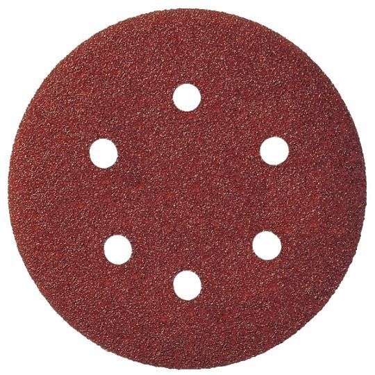 Круг шлифовальный на липучке 150 мм P60 6 отверстий липучка, 5 шт в уп. PIT APLS06-S0060