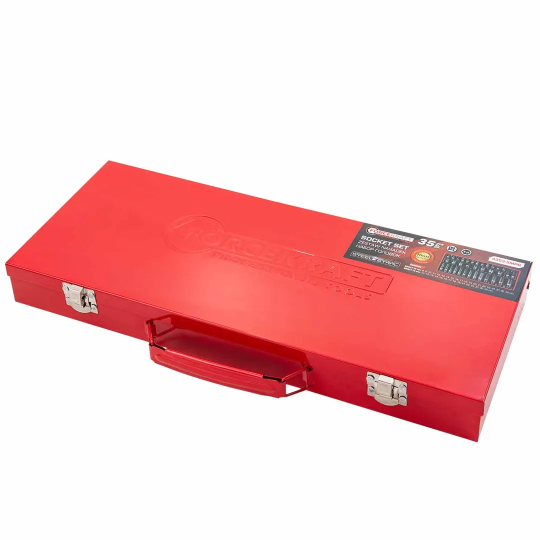 Набор ударных головок 35 пр. 1/2" 6-гр., L38 мм: 8-32 мм, L78 мм: 10-32 мм ForceKraft FK-4353-5MPB