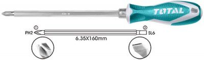 Отвертка 2 в 1 TOTAL THT 250206