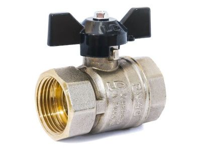 Кран шаровый 1" вн.-вн. бабочка PN 40 LD LD.47.300.25