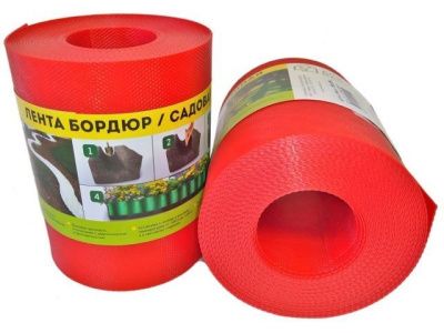 Лента бордюр садовая/газонная "Классика", 9м, h15см, красн. ДОМ МАСТЕРОВ ДоМ-2-28