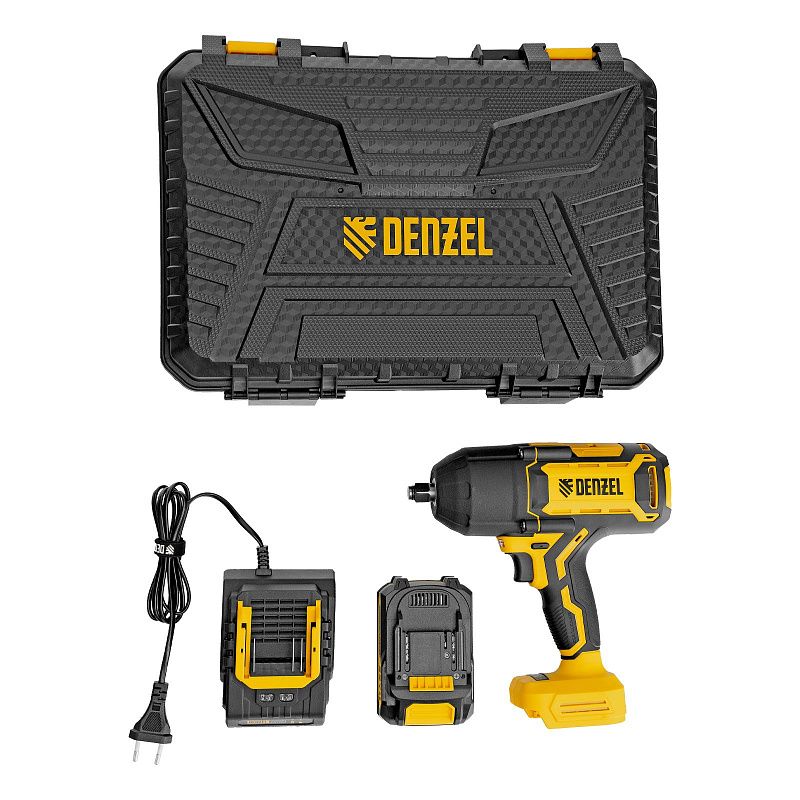 Гайковерт ударный аккумуляторный бесщет. CIWH-BL-20-1000, Li-Ion, 20 В Denzel 26528