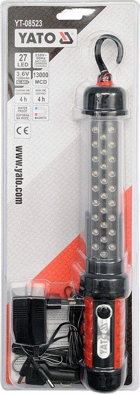 Фонарь светодиодный 27LED, 13000MCD, 1200mAh Yato YT-08523