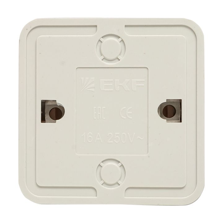 Розетка 1-мест, 10А б/з бел, с защ, штор, Рим EKF PROxima ENR10-022-100