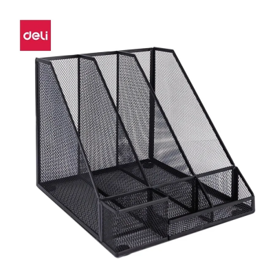 Модуль вертикальный Deli с органайзером, 3 отделения, черная сетка