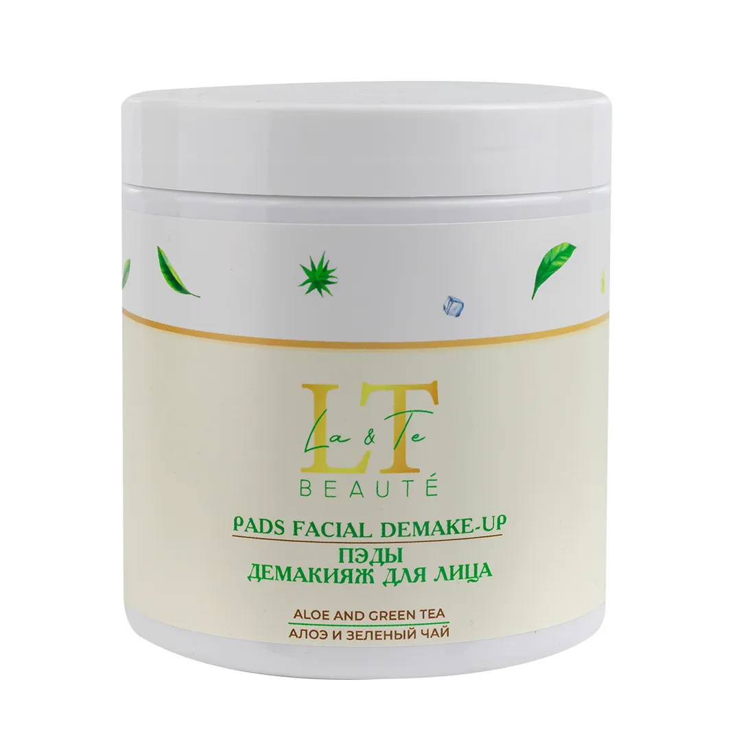 ПЭДЫ демакияж для лица Алоэ и Зеленый чай La and Te beaute LT-2258