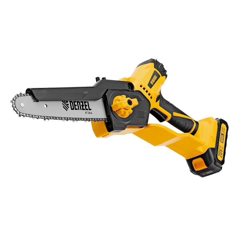 Цепная мини-пила аккумуляторная бесщет., СCS-200BL, шина 200 мм, Li-Ion, 20 В Denzel 58653