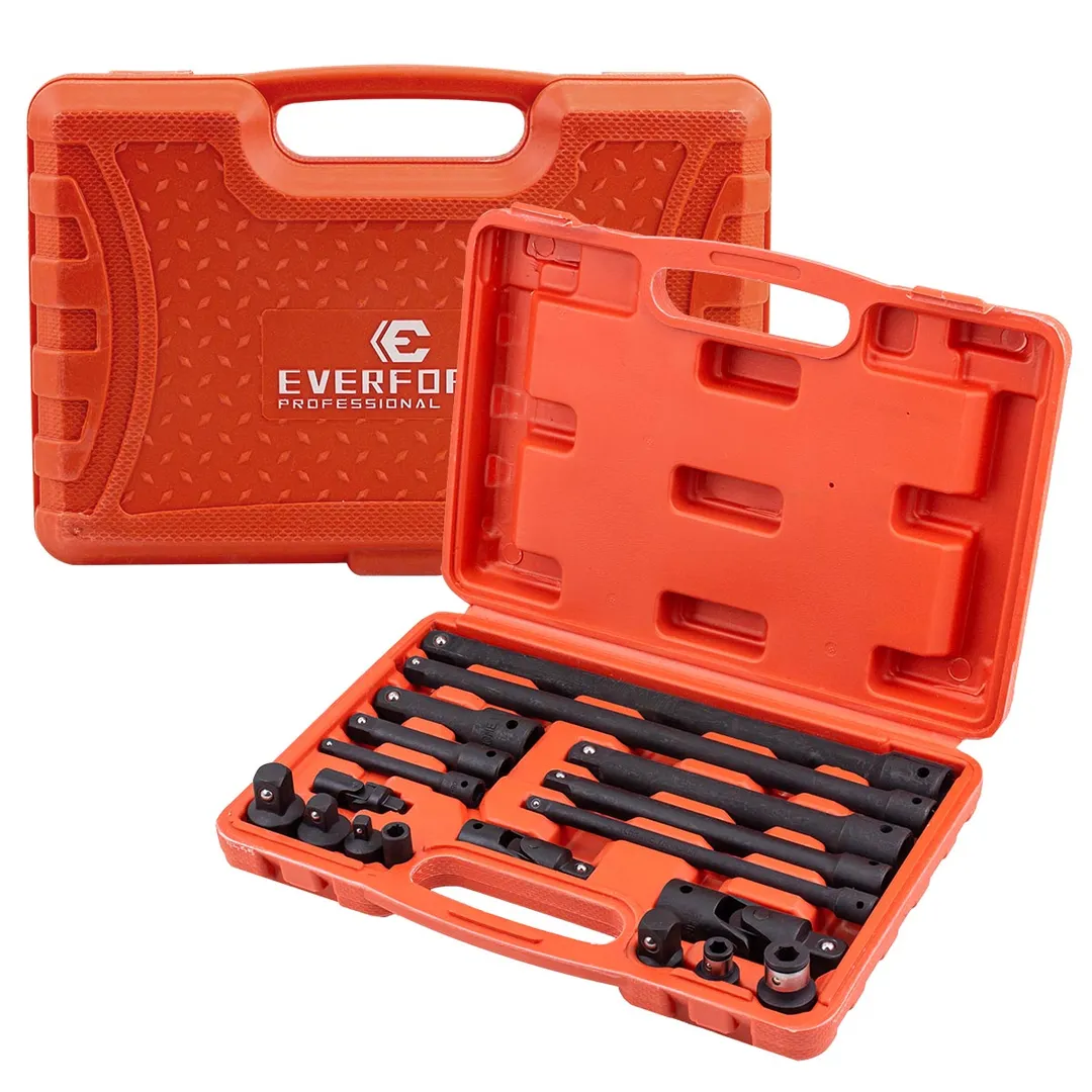 Набор удлинителей и адаптеров 18 пр 1/4''&3/8''&1/2'' EVERFORCE EF-T4057-18