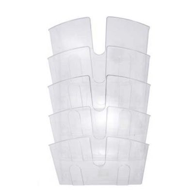 Модуль настенный, 5 отделений, вертикальный, прозрачный