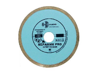 Алмазный круг 180х25,4 мм по керамике сплошн.ультратонкий PRO Trio-Diamond 370182