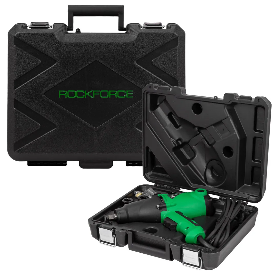Гайковерт ударный электрический 1/2'', 230V, 1020W, 500Нм с комплектом головок, 17, 19, 21, 23 мм RockForce RF-03071(RF-F-03071)