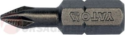 Бита крестовая Non slip system PH1x25 мм., 1/4'', 10 шт. Yato YT-04742