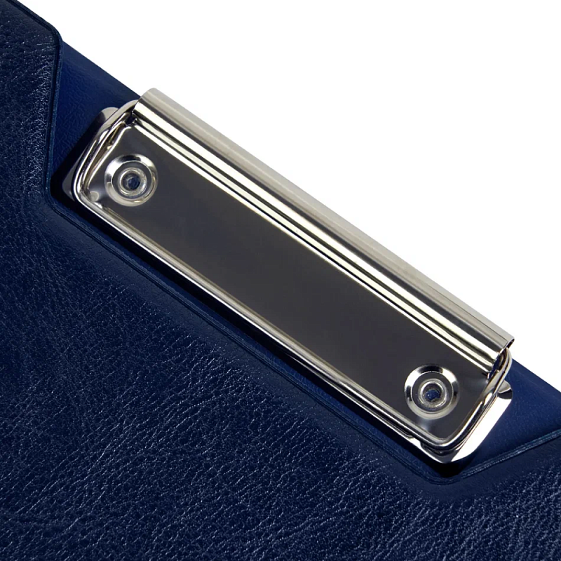 Планшет открывающийся с зажимом, A4, винил, синий