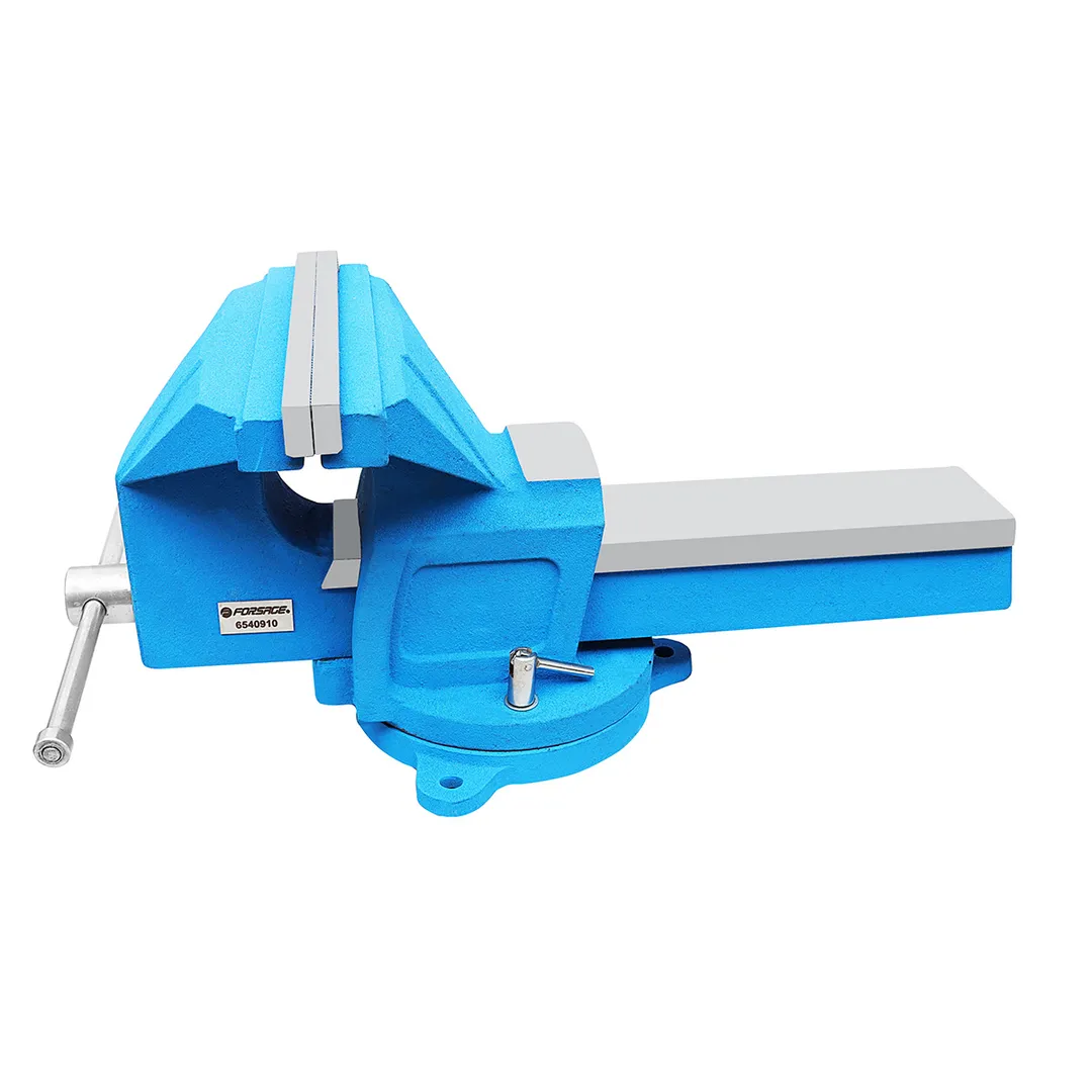 Тиски стальные усиленные поворотные с наковальней 250 мм Forsage F-6540910