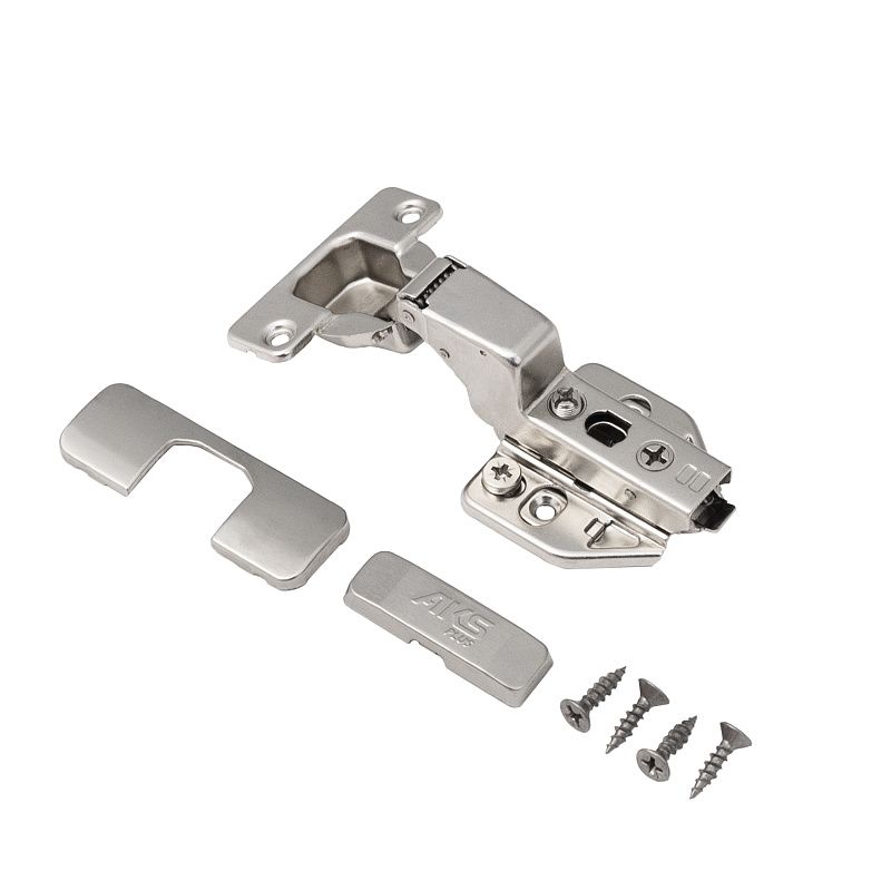 Петля внутренняя с доводчиком 48мм h3 clip-on 3D (саморезы, заглушки) AKS PLUS 91835