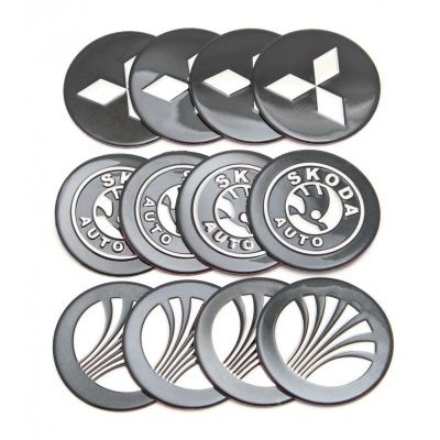 Наклейка на колпак 6см, TUNING, к-т 4шт, KING