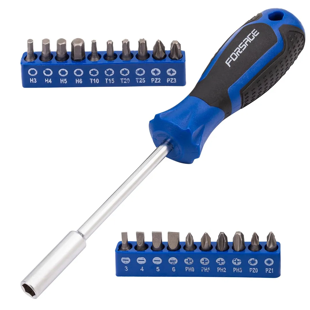 Отвертка с набором бит PH, PZ, SL, Torx, Hex 21 пр Forsage F-7021S