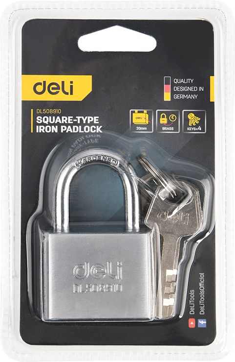 Замок навесной Deli EDL508910, 40 мм