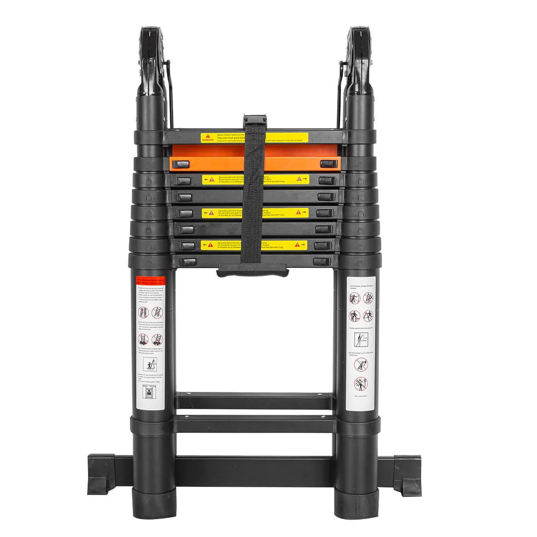 Лестница-стремянка телескопическая алюм. бытовая 2.8+2.8м, 9+9 ступ. RockForce RF-UP280-M