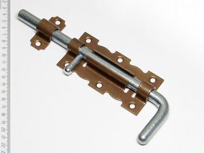 Задвижка дверная 100 мм круглая, бр.металлик/цинк Starfix SMP-48223-1