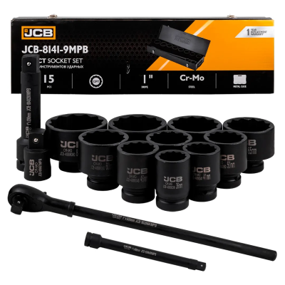 Набор инструментов ударных 15 пр 1'' 12-гр JCB JCB-8141-9MPB