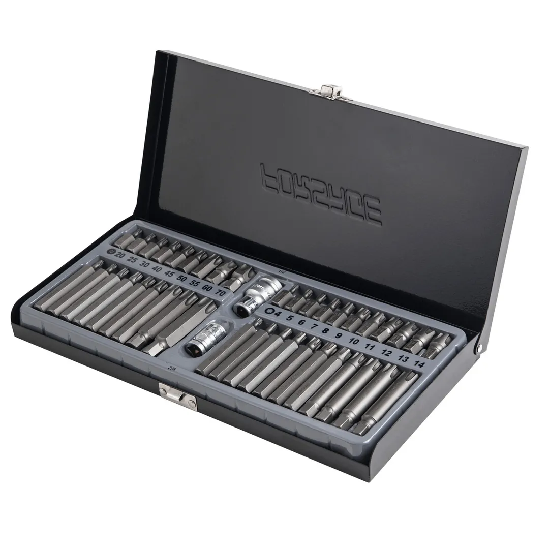 Набор бит с битодержателямиTorx T20-T70 , Ribe М4-М14 10 мм, L75/30 мм, 42 пр Forsage F-4421C