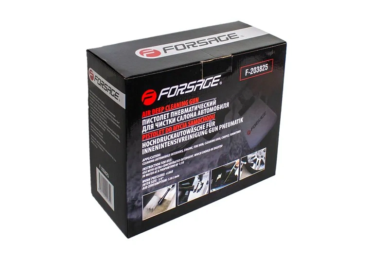 Пистолет пневматический ''Tornado'' для химчистки салона а/м 1 л ,6 bar, 120 л/м Forsage F-203825