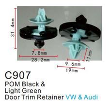 Клипса для крепления внутренней обшивки европейских а/м пластиковая, 100 шт Forsage C0907(European car)