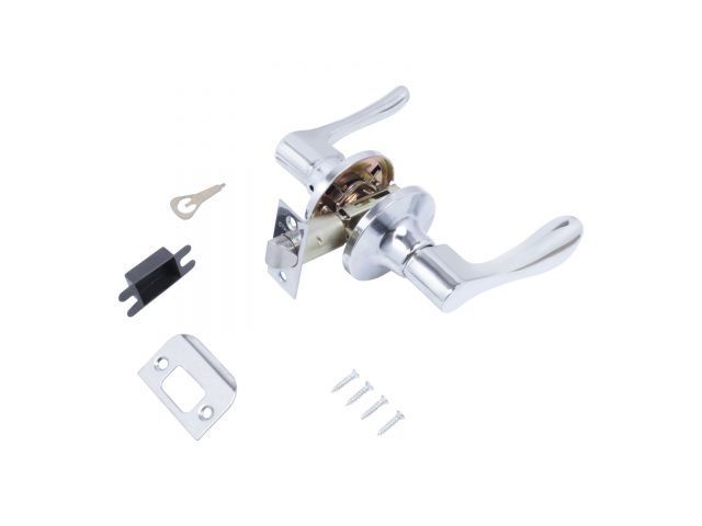 Защелка врезная межкомнатная 8531 PS CP хром пустая СТАНДАРТ УЗК 13408