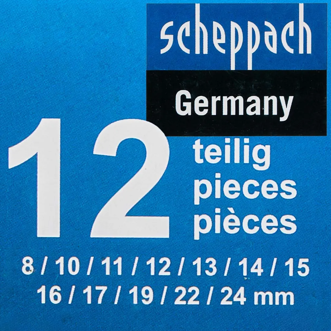 Набор комбинированных ключей 12 пр. 8, 10-17, 19, 22, 24 мм Scheppach Sch-5121P