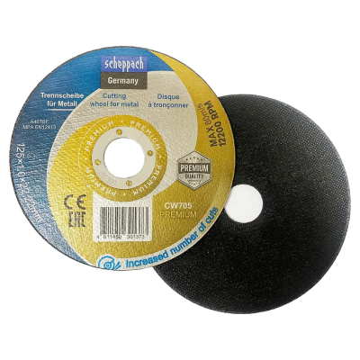 Круг отрезной по металлу 125x1x22,2 мм Scheppach Sch-CW705 PREMIUM